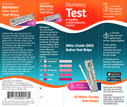 Berkeley Nitric Oxide Test Strips, 50 ct